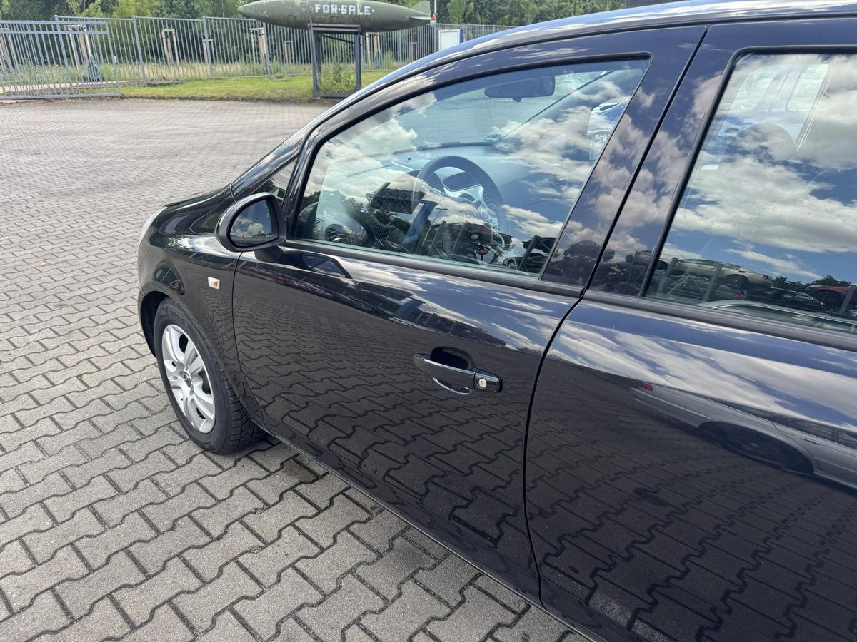 Opel Corsa D original T&uuml;r vorn links 5-T&uuml;rer Z20R Saphirschwarz Metallic Rohbau Bj.2008